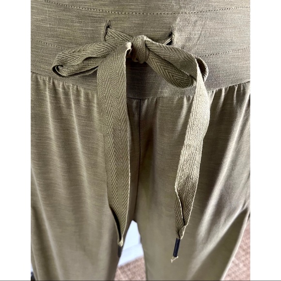 Anthropologie Saturday Sunday Ruched Tapered Green Pants S - Picture 11 of 13